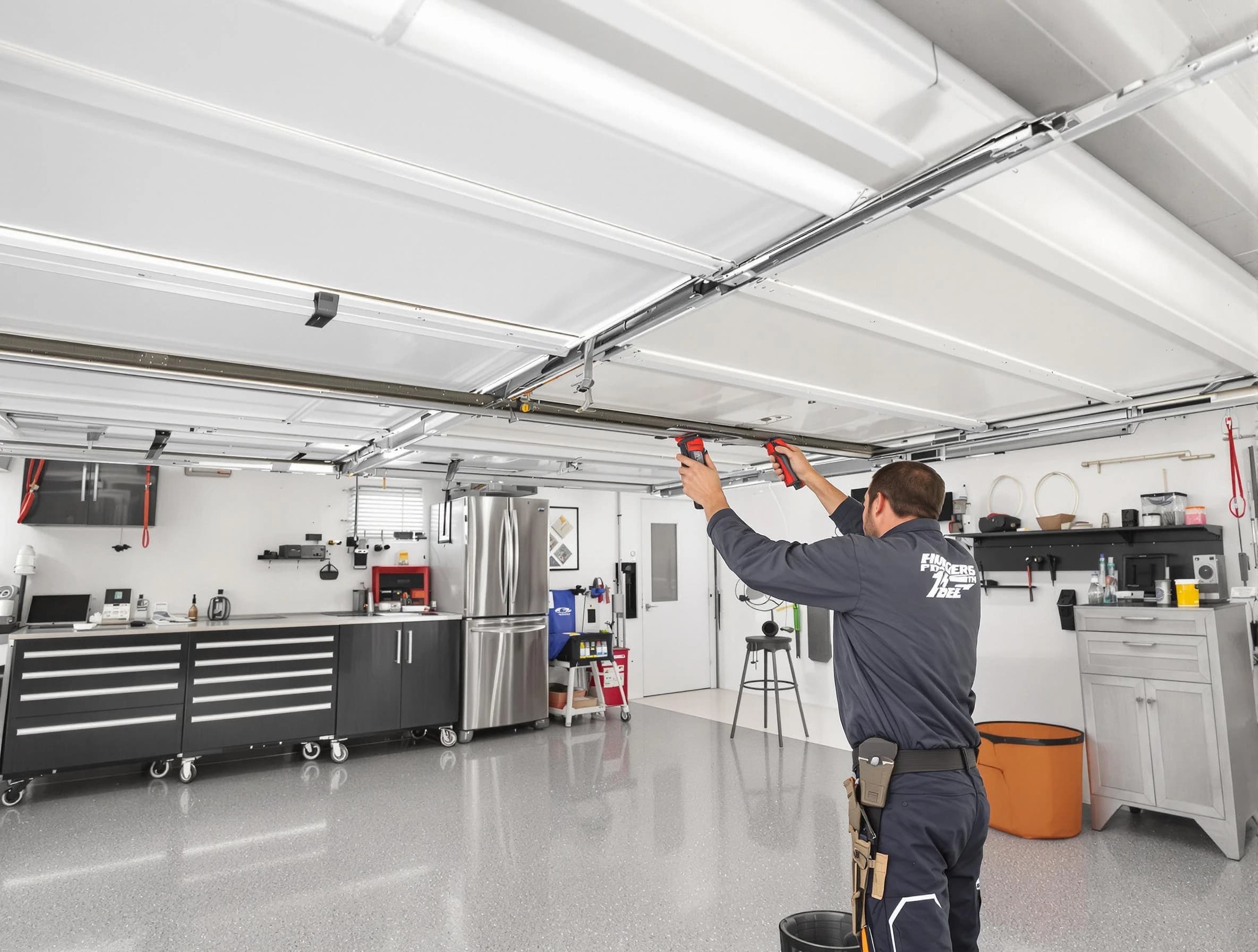 Overhead garage door repair service by Boston Garage Door Repair in Boston