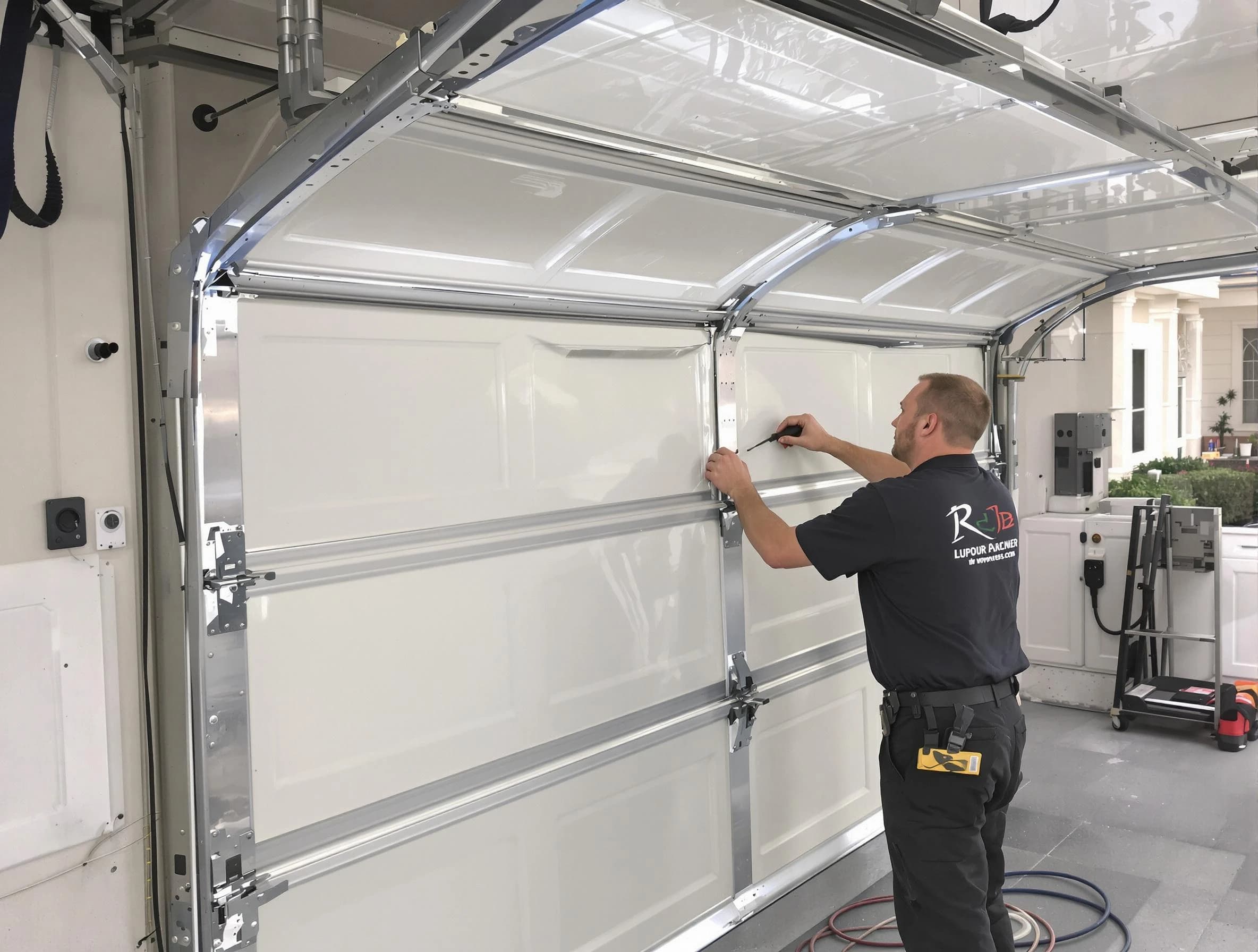 Boston Garage Door Repair professional performing panel repair in Boston