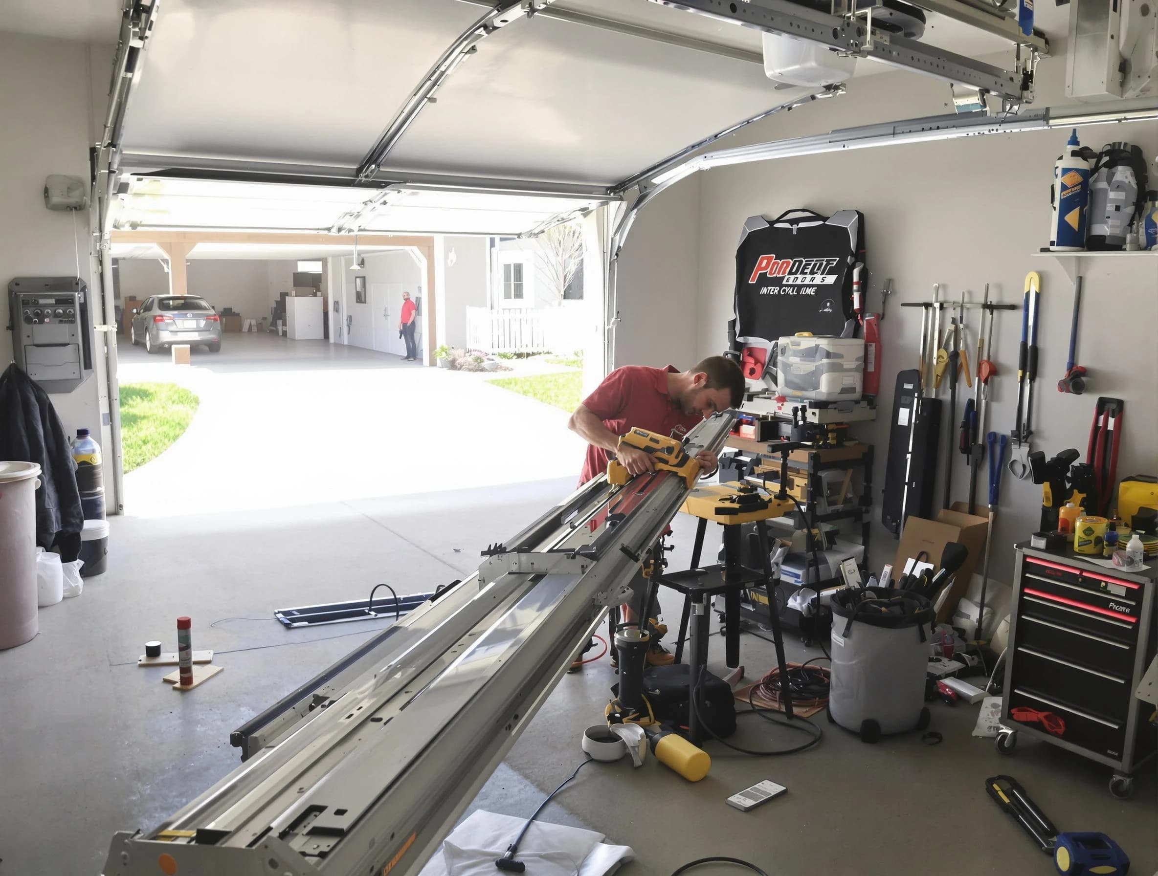 Boston Garage Door Repair expert performing track repair in Boston