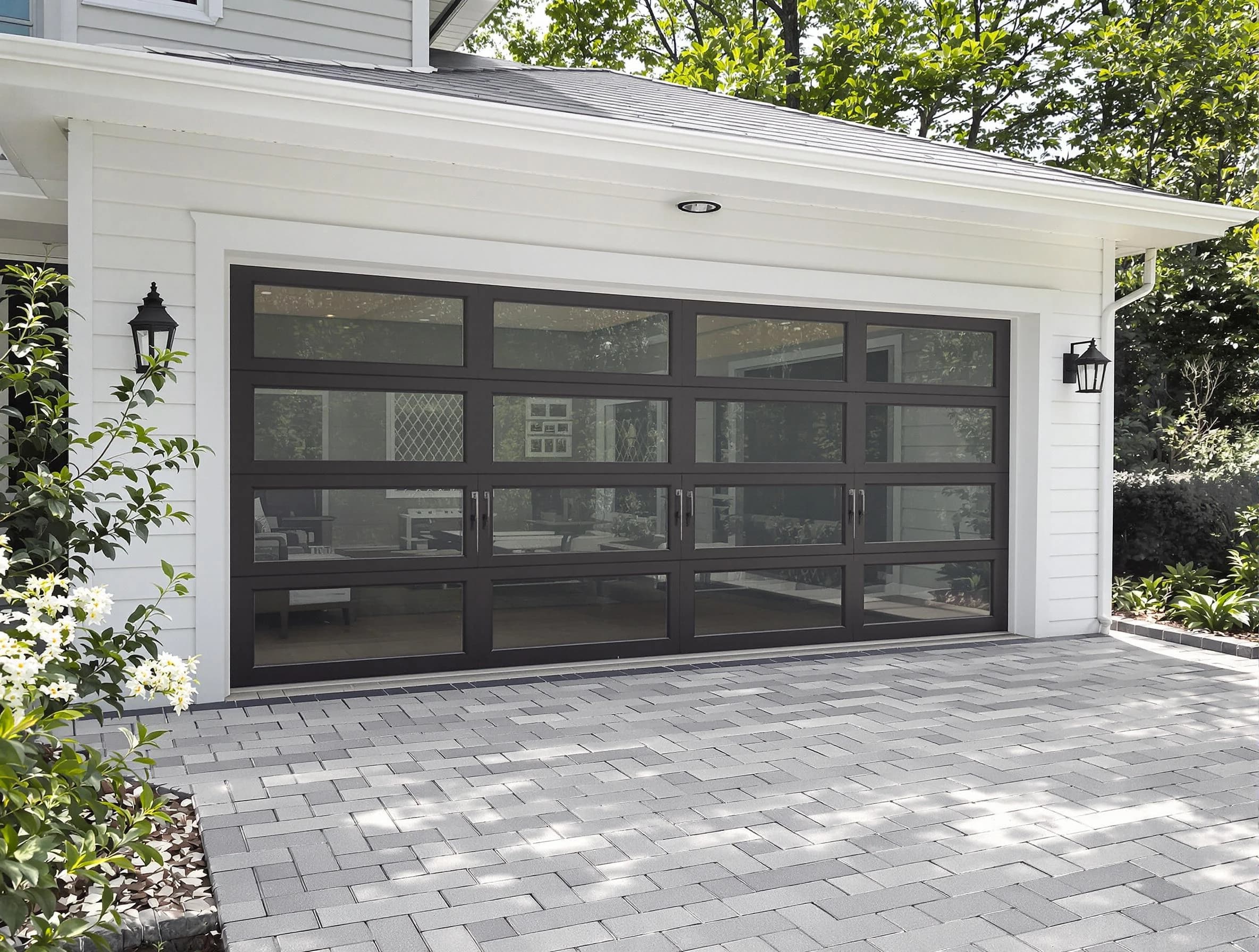 Boston Garage Door Repair design specialist presenting custom garage door options to Boston homeowner