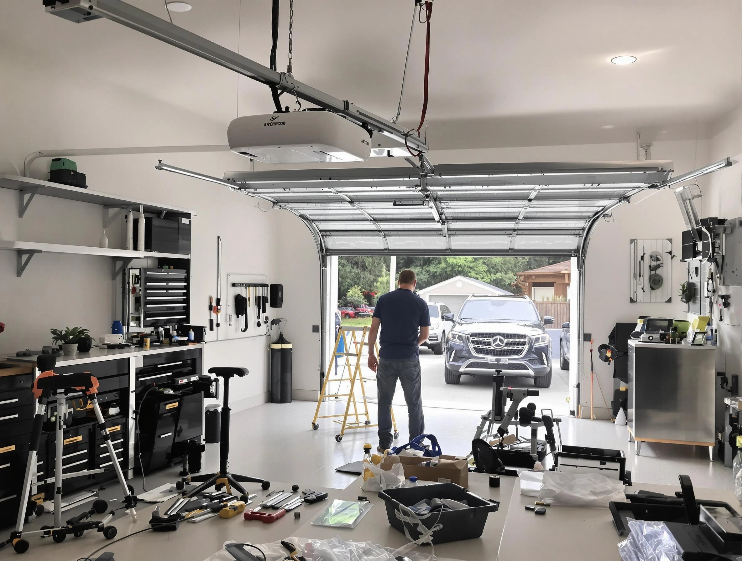 Garage door opener installation by Boston Garage Door Repair in Boston