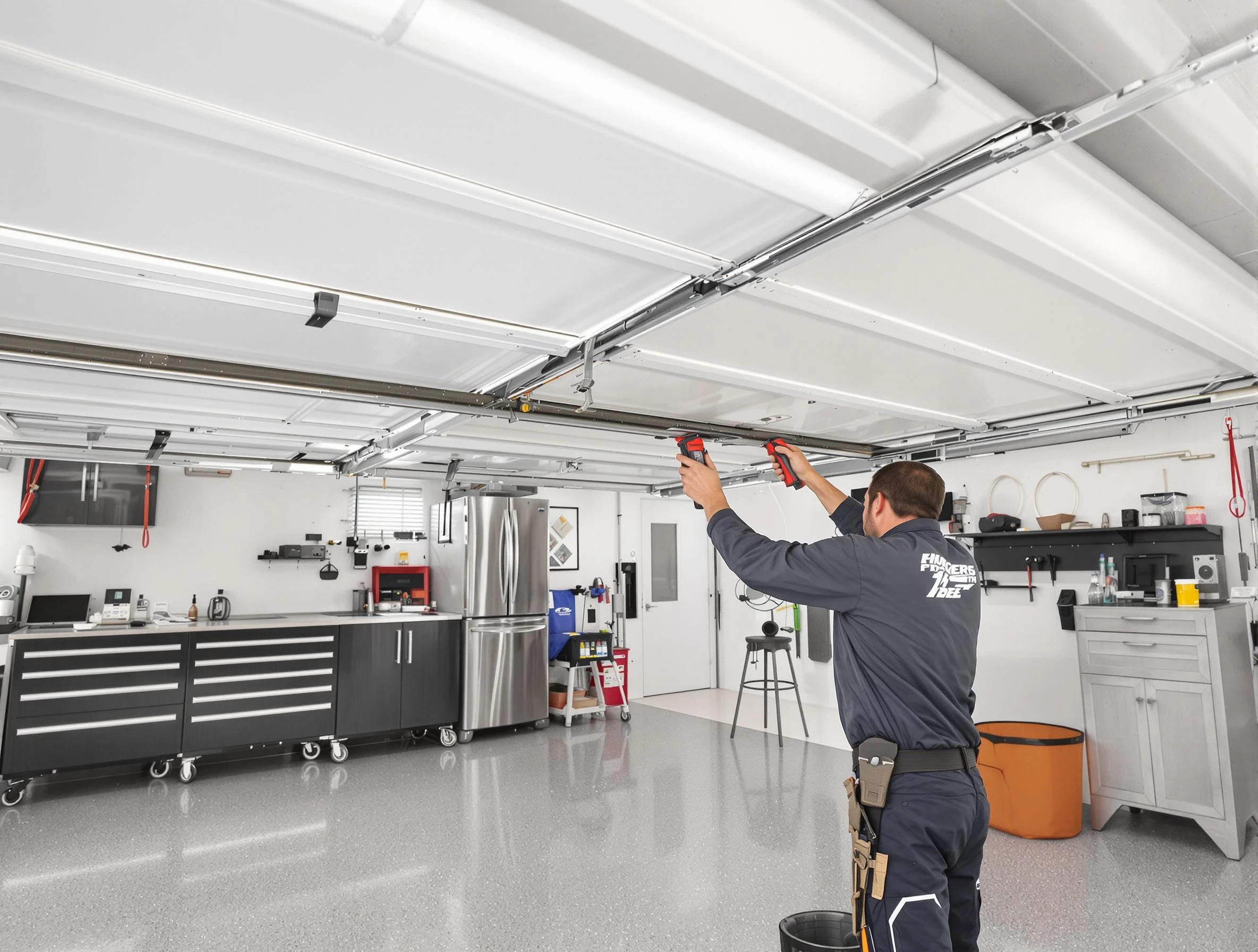 Overhead garage door repair service by Boston Garage Door Repair in Boston